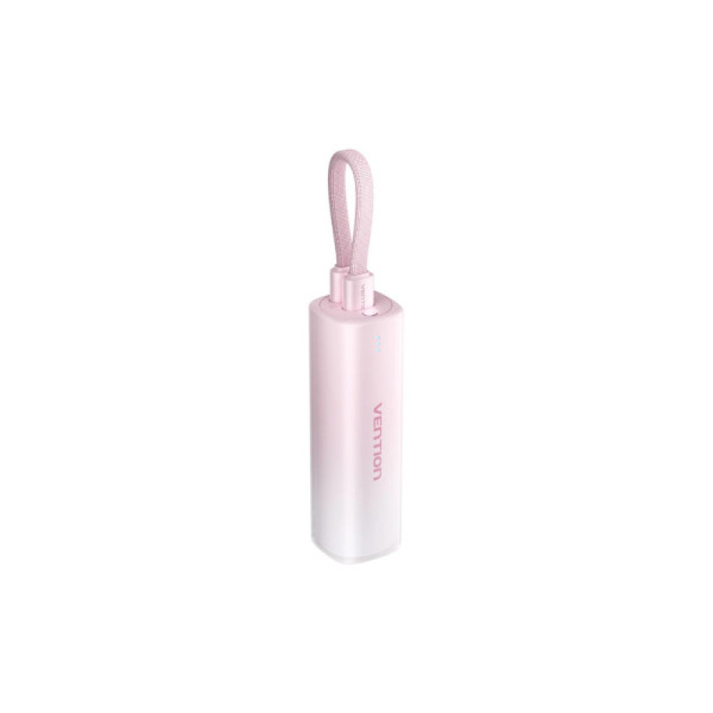 Батарея універсальна Vention 5000mAh 20W PD, USB-C In/Out, Lightning In/Out, with cable, Gradient Red (FHWR0)