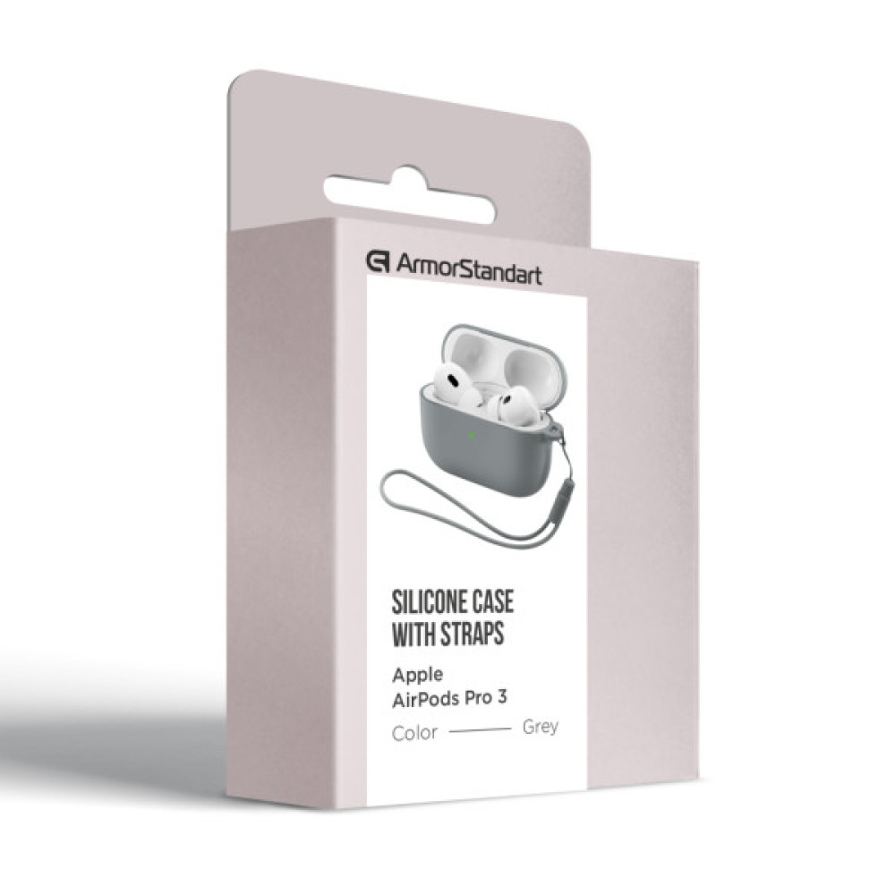 Чохол для навушників Armorstandart Silicone Case для Apple Airpods Pro 3 Grey (ARM88295)