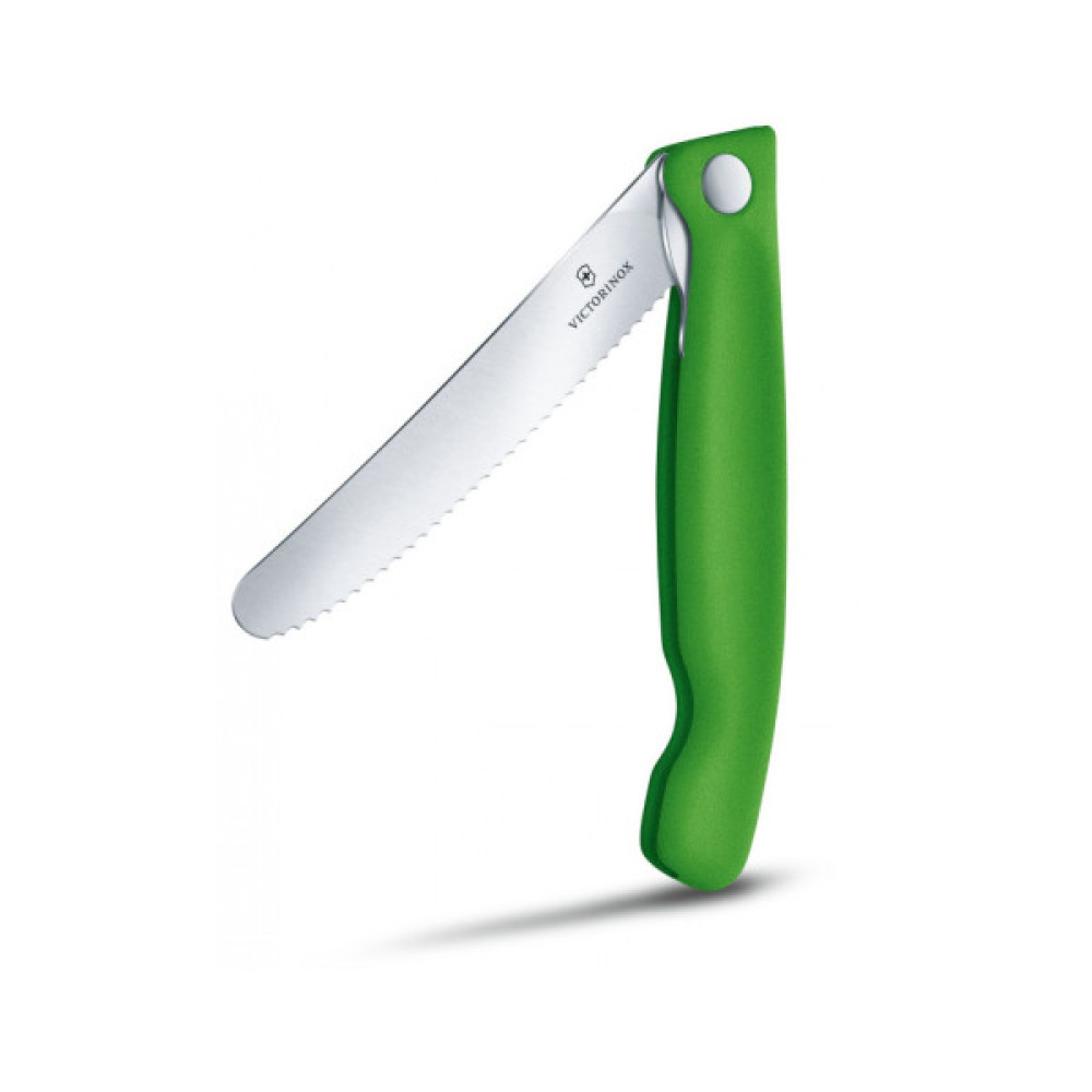 Кухонний ніж Victorinox SwissClassic Foldable Paring 11 см Serrated Green (6.7836.F4B) Кухонний ніж Victorinox SwissClassic Foldable Paring 11 см Serrated Green (6.7836.F4B)