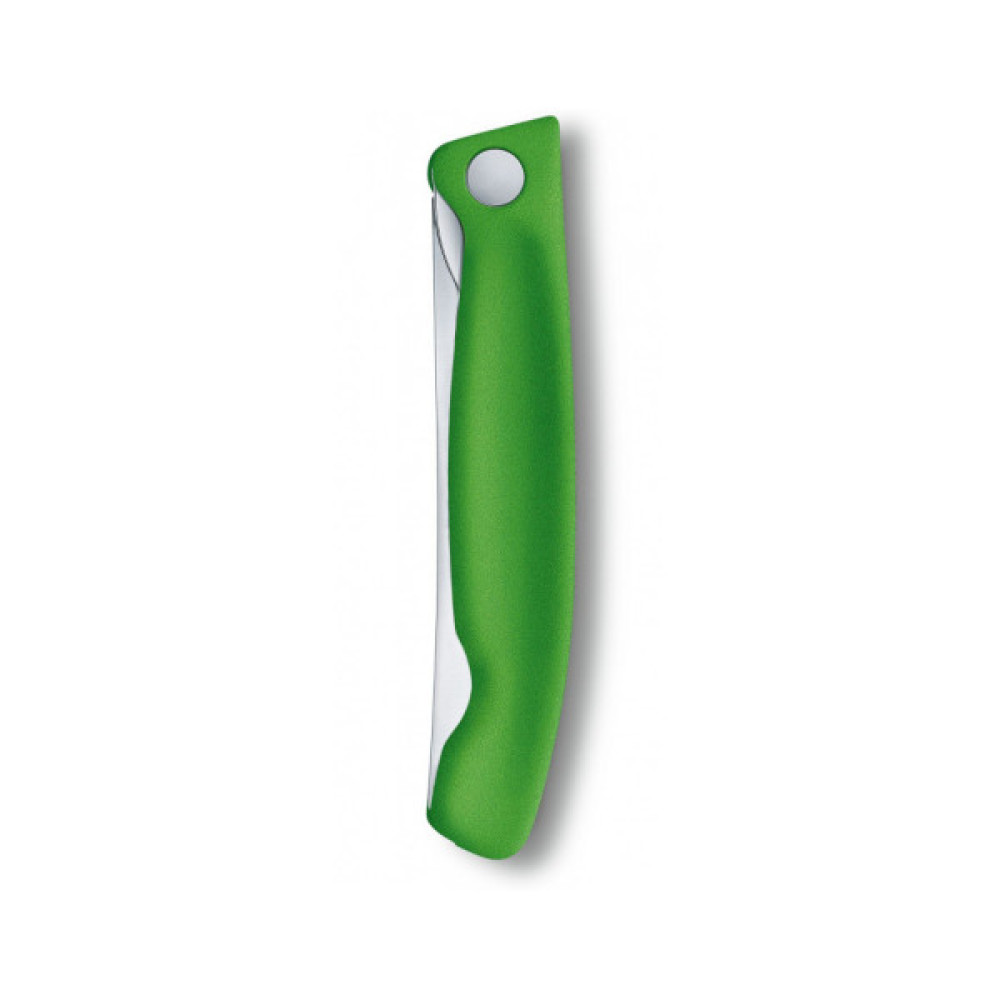 Кухонний ніж Victorinox SwissClassic Foldable Paring 11 см Serrated Green (6.7836.F4B) Кухонний ніж Victorinox SwissClassic Foldable Paring 11 см Serrated Green (6.7836.F4B)