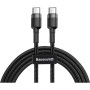 Дата кабель USB-C to USB-C 1.0m 3A 60W Cafule Black Baseus (CATKLF-GG1) Дата кабель USB-C to USB-C 1.0m 3A 60W Cafule Black Baseus (CATKLF-GG1)