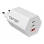 Зарядний пристрій Canyon HEXAGON 65 GaN 65W 2xPD 1xQC EU White (CND-CHAHEX65W)