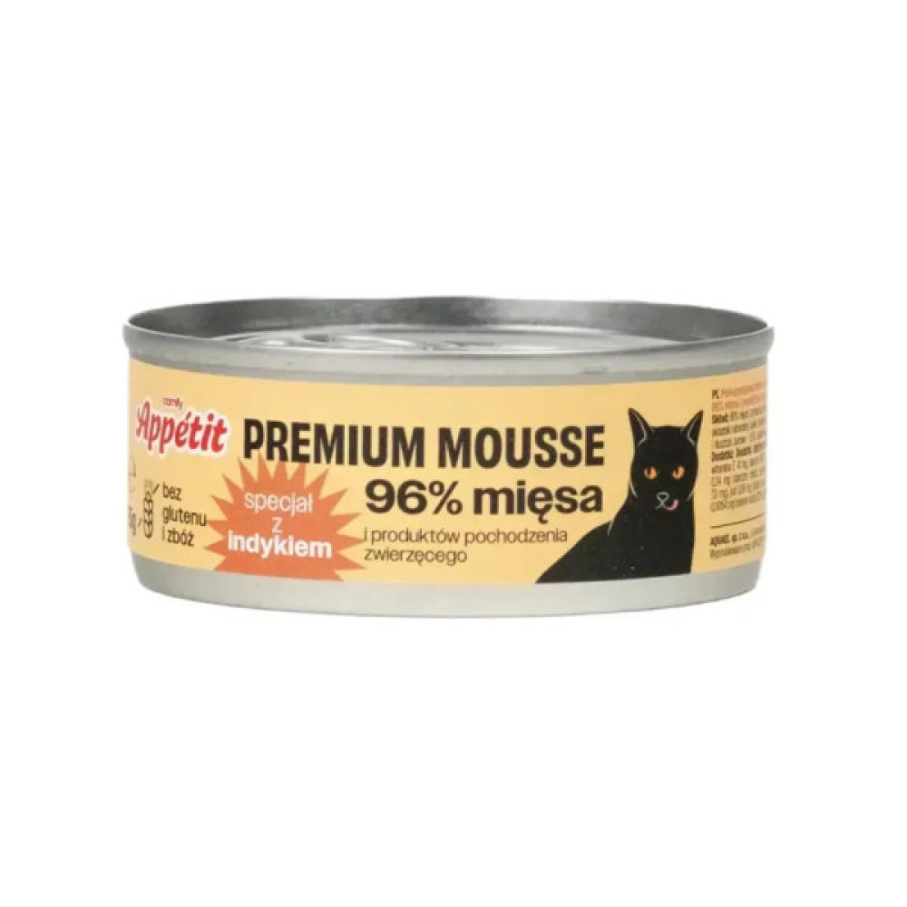 Паштет для котів Comfy Appetit Premium Mousse з індичкою 85 г (5905546341028)