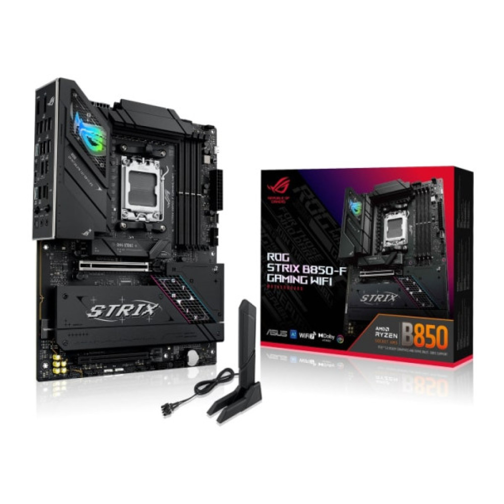 Материнcька плата ASUS ROG STRIX B850-F GAMING WIFI sAM5 B850 4xDDR5 M.2 HDMI DP USB Wi-Fi BT ATX