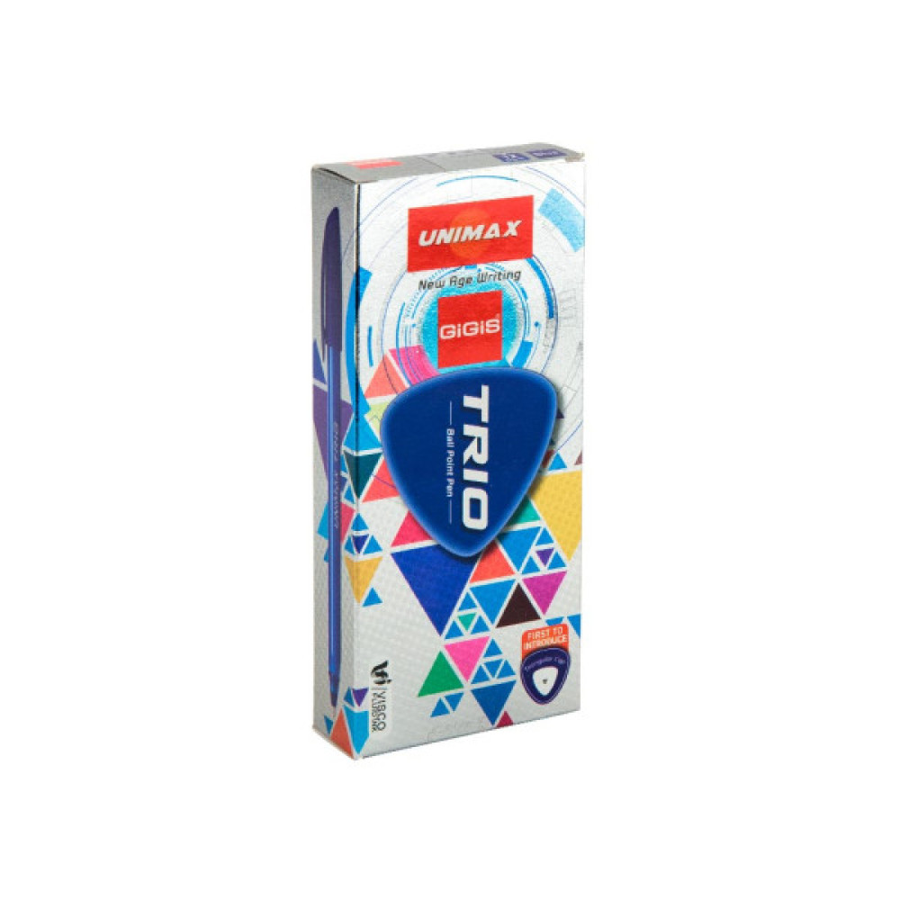 Ручка кулькова Unimax Trio, синя (UX-104-02)