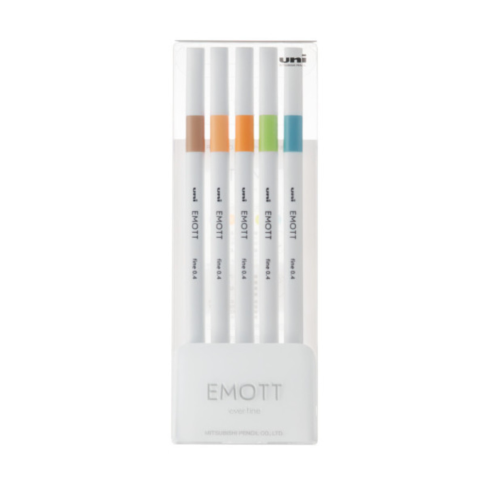 Лайнер UNI набір Emott Nature Color 0.4 мм 5 кольорів (PEM-SY/5C.06NC)
