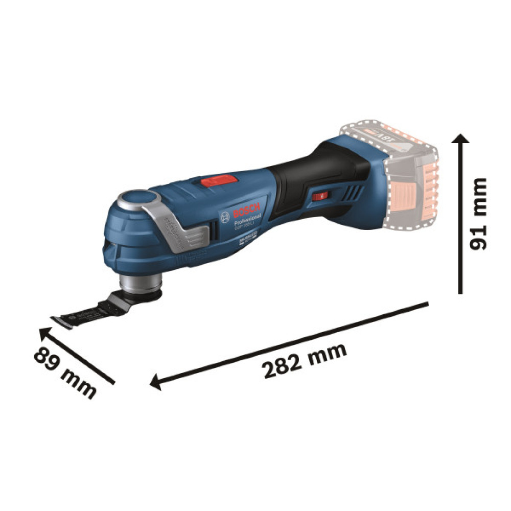 Багатофункціональний інструмент Bosch Professional GOP 185-LI SOLO 18.0 V (реноватор) 20000об·хв 1.2кг без АКБ та ЗП