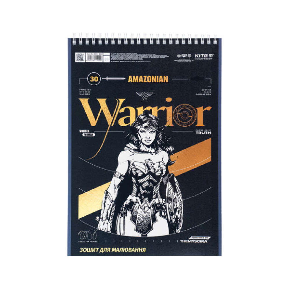 Альбом для малювання Kite DC Comics 30 аркушів (DC24-243)