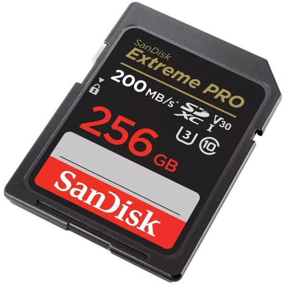 Карта пам'яті SanDisk SD  256GB C10 UHS-I U3 R200/W140MB/s Extreme Pro V30