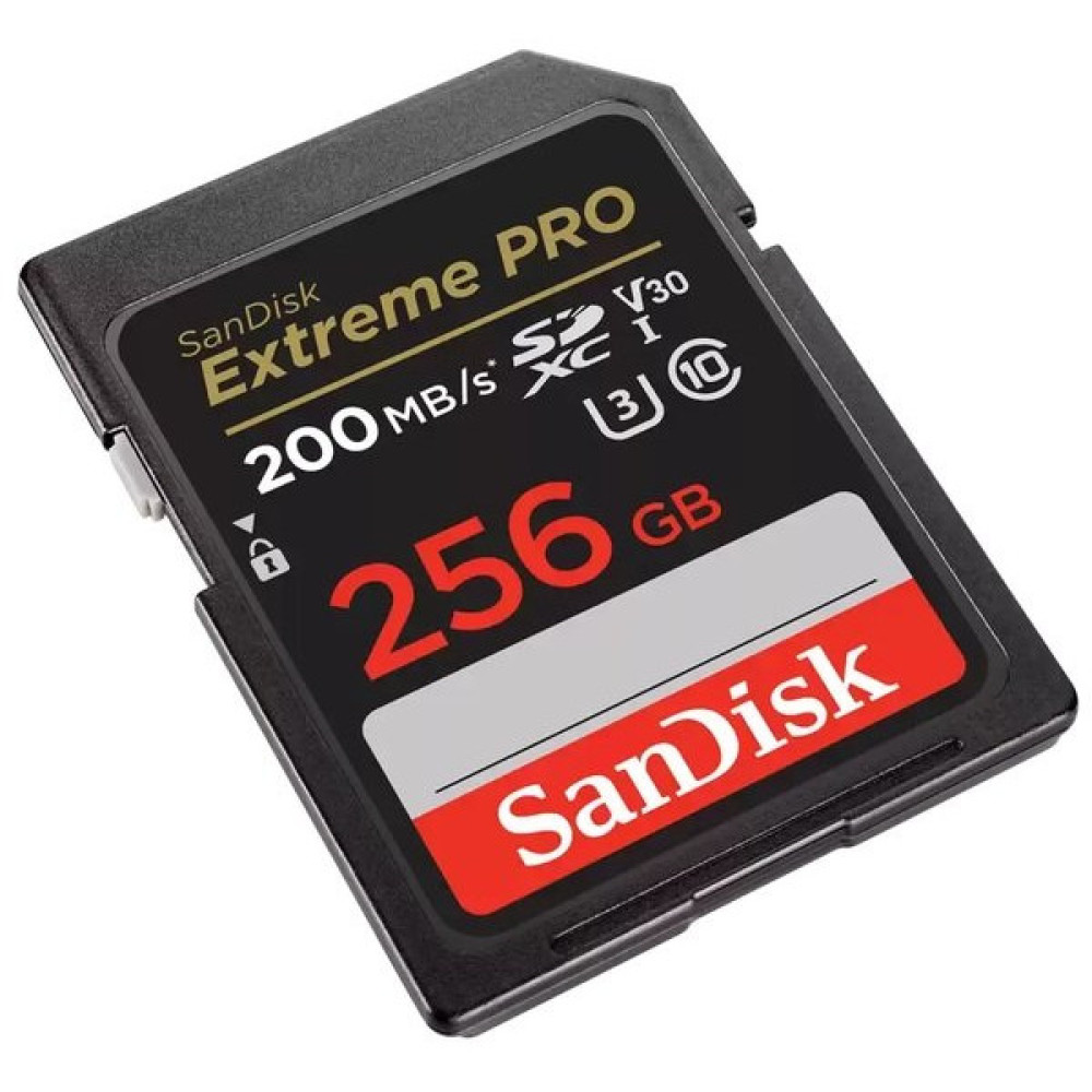 Карта пам'яті SanDisk SD  256GB C10 UHS-I U3 R200/W140MB/s Extreme Pro V30