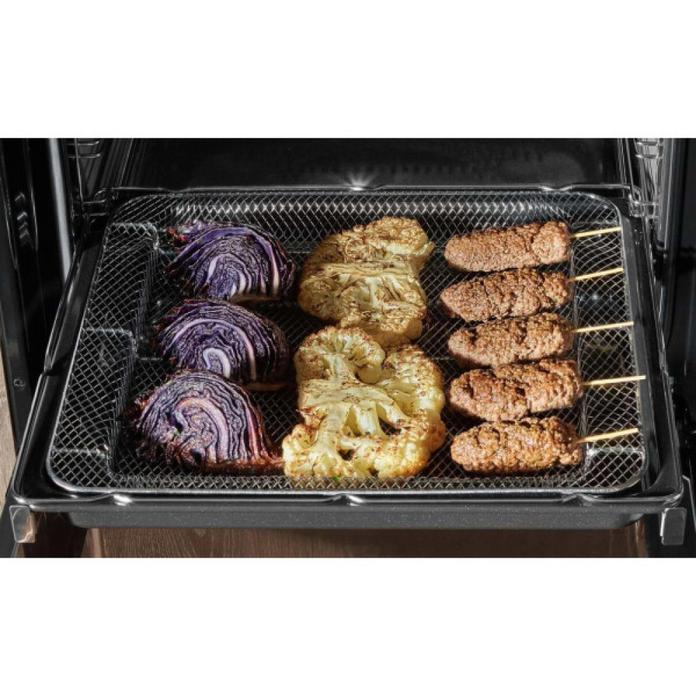 Плита Hansa комбінована, 65л, 50x60см, дисплей, конвекція, чавун, білий