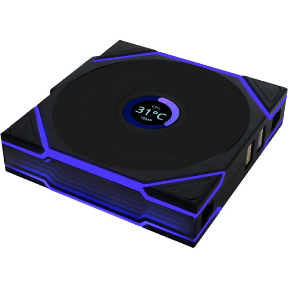 Кулер до корпусу Lian Li UNI Fan TL WIRELESS LCD 120-3, Black (G99.12TLLCD1W3B.00)