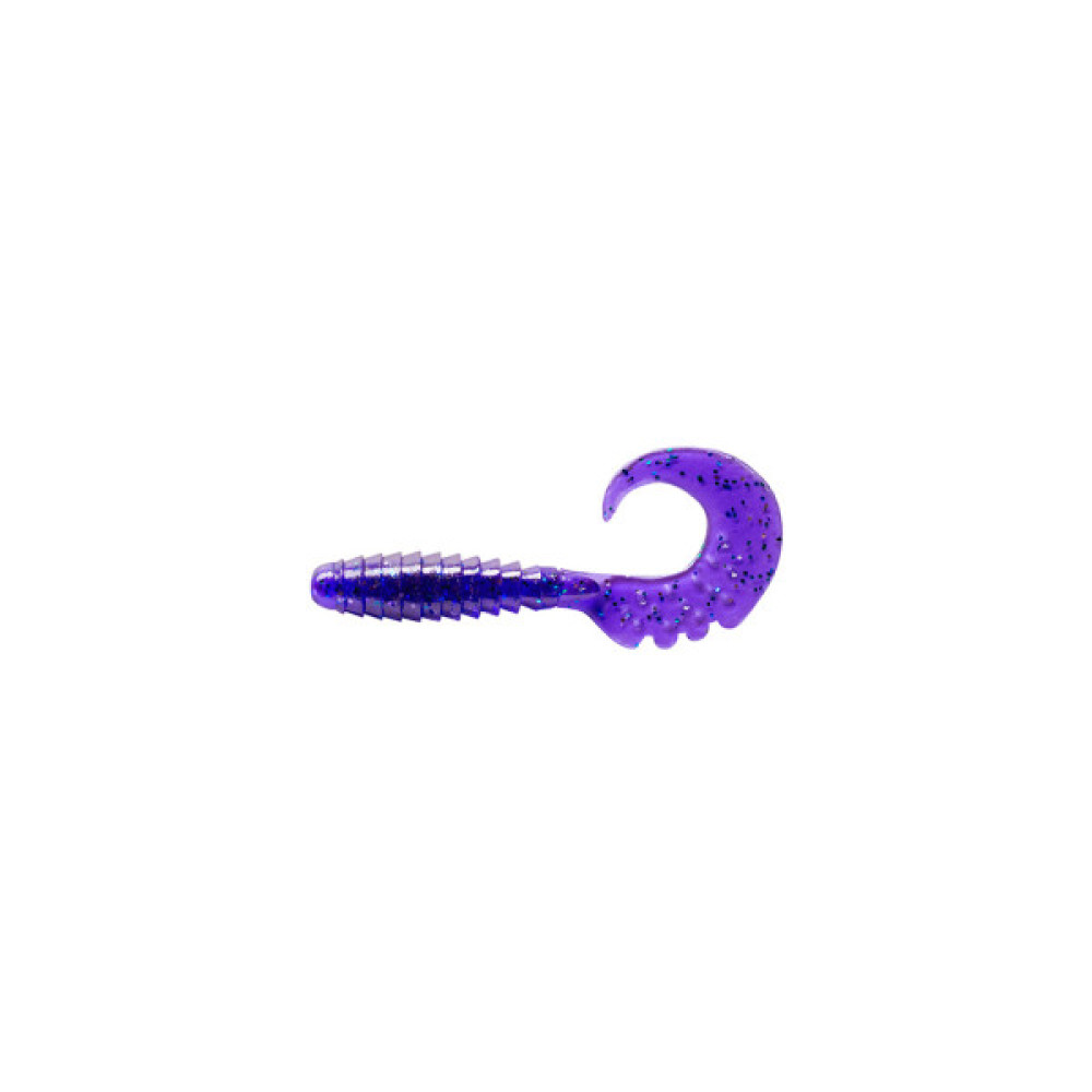 Силікон рибальський FishUP Fancy Grub 2.5" 060 - Dark Violet/Павлина&Silver (10шт/уп) (1864.03.22)