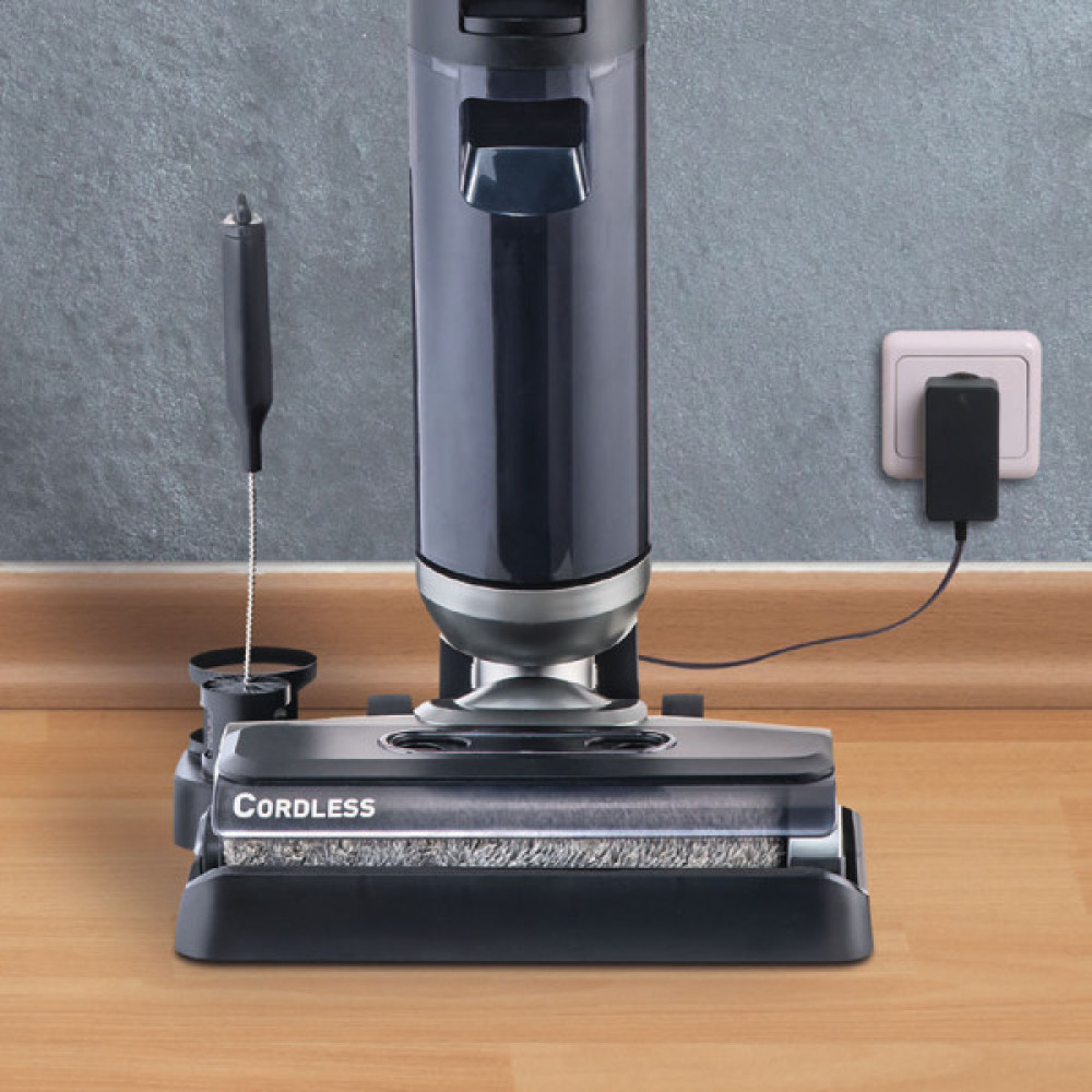 Пилосос Thomas бездротовий AQUA FLOORCLEANER CORDLESS, 150Вт, конт пил -0,75л, автон. робота до 35хв, вага-4кг, НЕРА, голубий