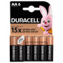 Батарейка Duracell AA лужні 6 шт. в упаковці (5007757) Батарейка Duracell AA лужні 6 шт. в упаковці (5007757)