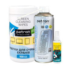 Універсальний чистячий набір Patron Spray f/tech100ml F3-009 +wipesF3-059+sp.dusterF3-020 (CS-PN-BUNDL-7)