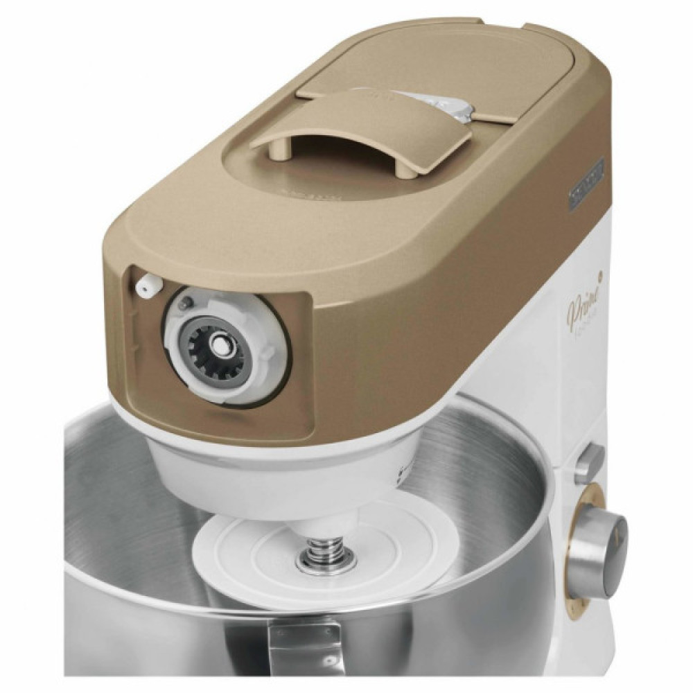 Кухонна машина Sencor 1200Вт, чаша-метал, корпус-пластик, насадок-19, коричнево-білий