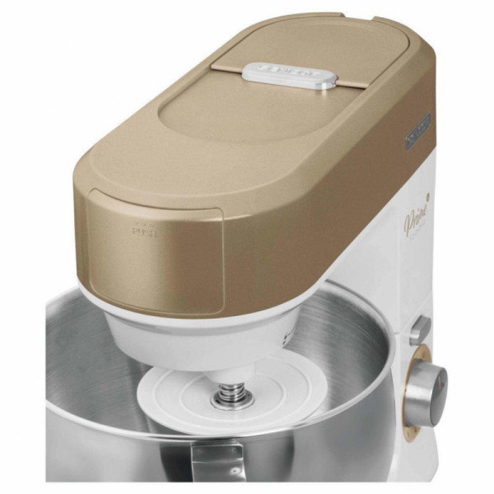 Кухонна машина Sencor 1200Вт, чаша-метал, корпус-пластик, насадок-19, коричнево-білий