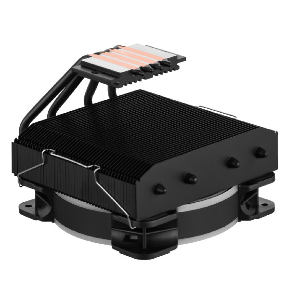 Процесорний кулер 2E GAMING Air Cool AC120T4-ARGB, LGA1851, 1700, 1200, 115x, 1366, AM5, AM4, AM3, AM3+, 4pin PWM, 3pin +5VARGB, TDP 130W
