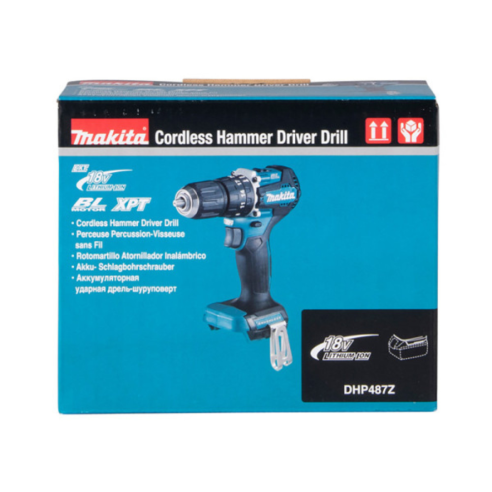 Шурупокрут-дриль акумуляторний Makita DHP487Z 18В 25·40Нм 0-500·0-1700об/хв 1.4кг без АКБ та ЗП