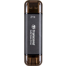 Портативний SSD Transcend 2TB USB 3.1 Gen 2 Type-A + Type-C ESD310 Чорний