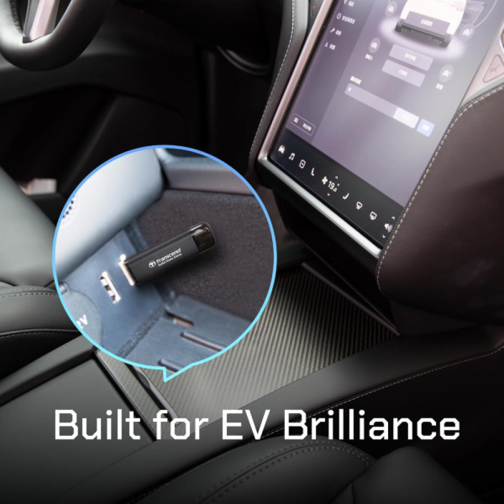 Портативний SSD Transcend 2TB USB 3.1 Gen 2 Type-A + Type-C ESD310 Чорний