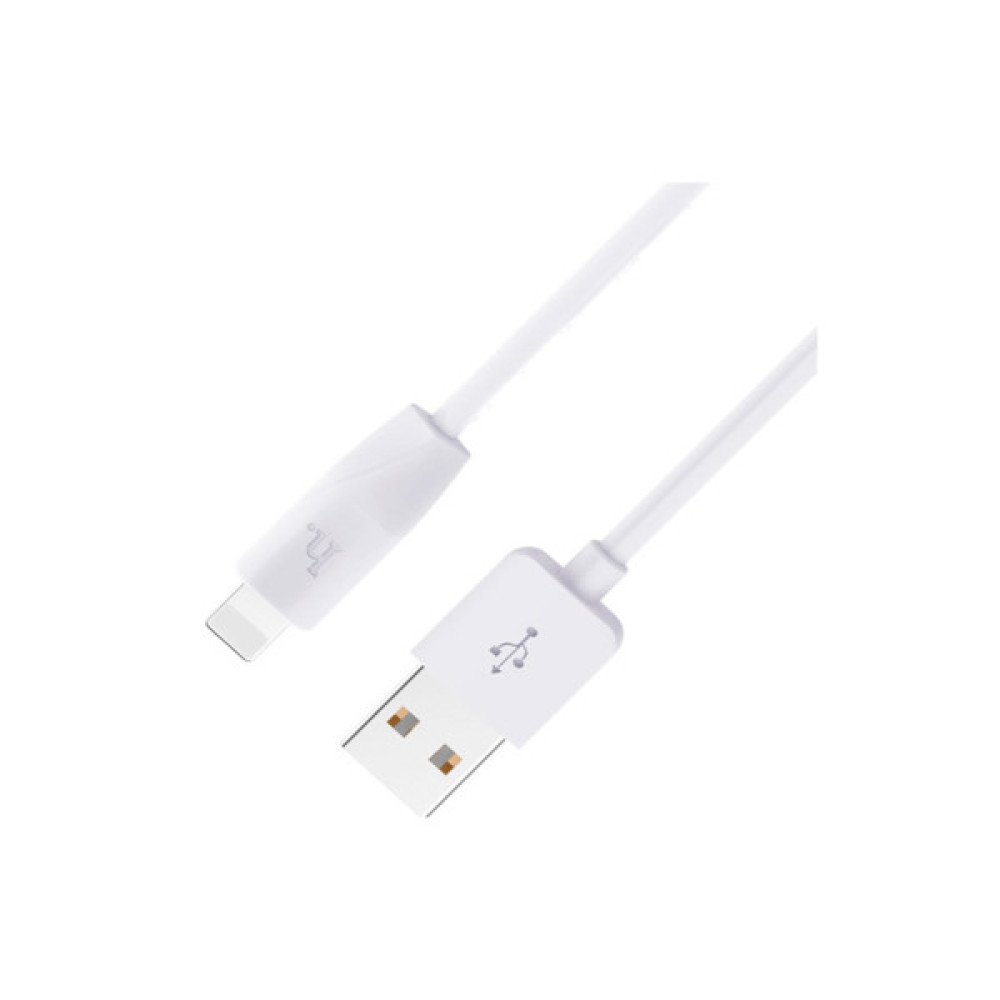 Дата кабель USB 2.0 AM to Lightning 2.0m 2.4A X1 white HOCO (6957531032014)