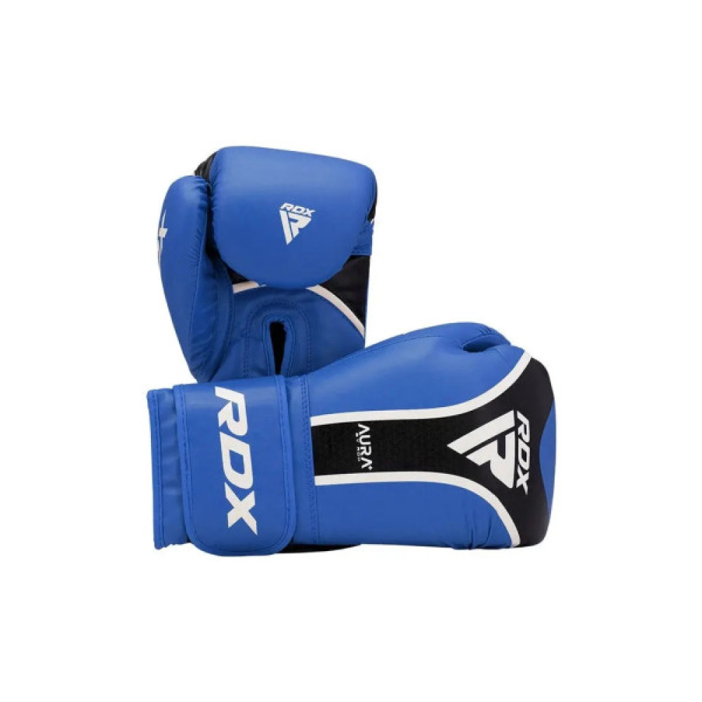 Боксерські рукавички RDX Aura Plus T-17 Blue/Black 14 унцій (BGR-T17UB-14OZ+)