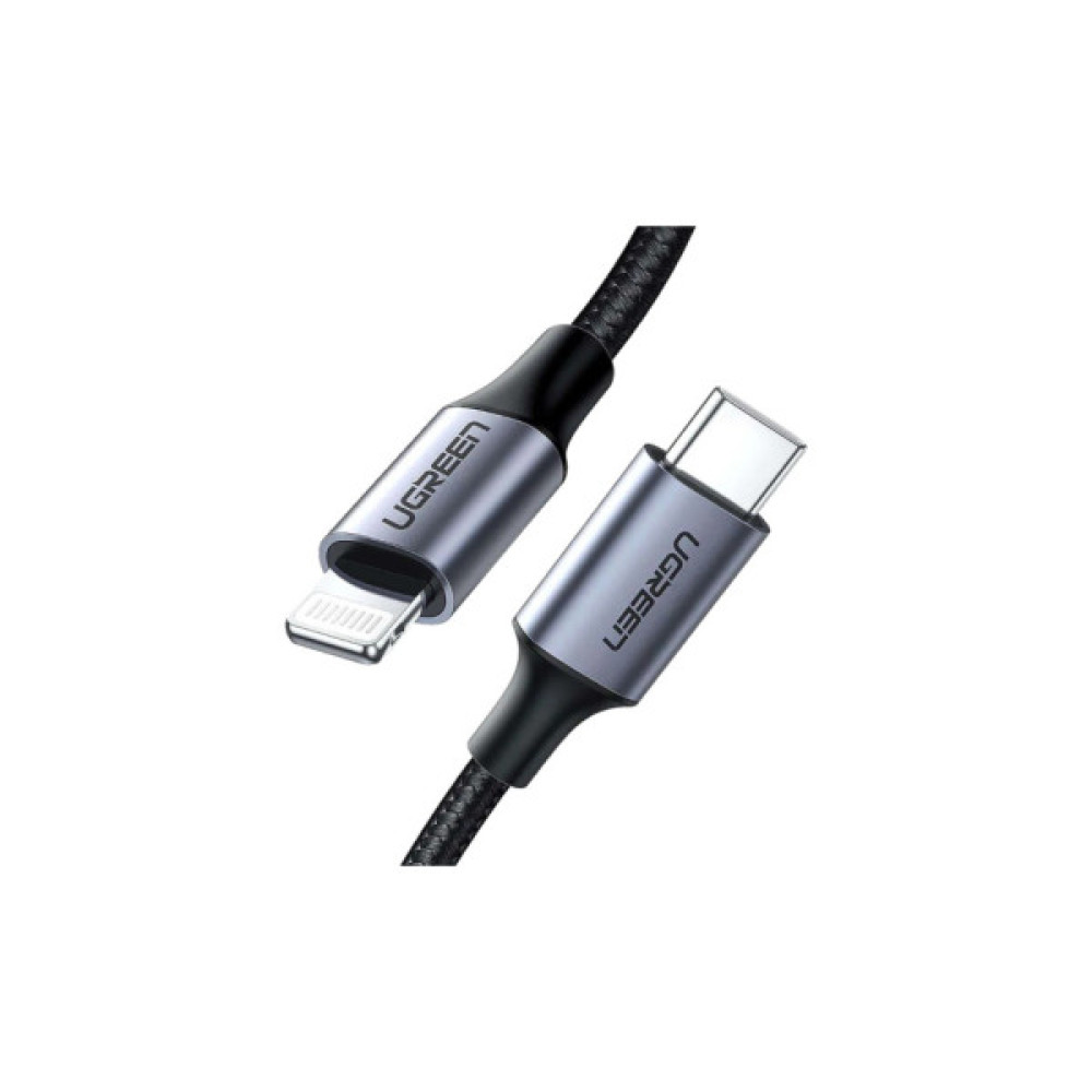 Дата кабель USB-C to Lightning 1.0m 3A 60W US304 black Ugreen (60759)
