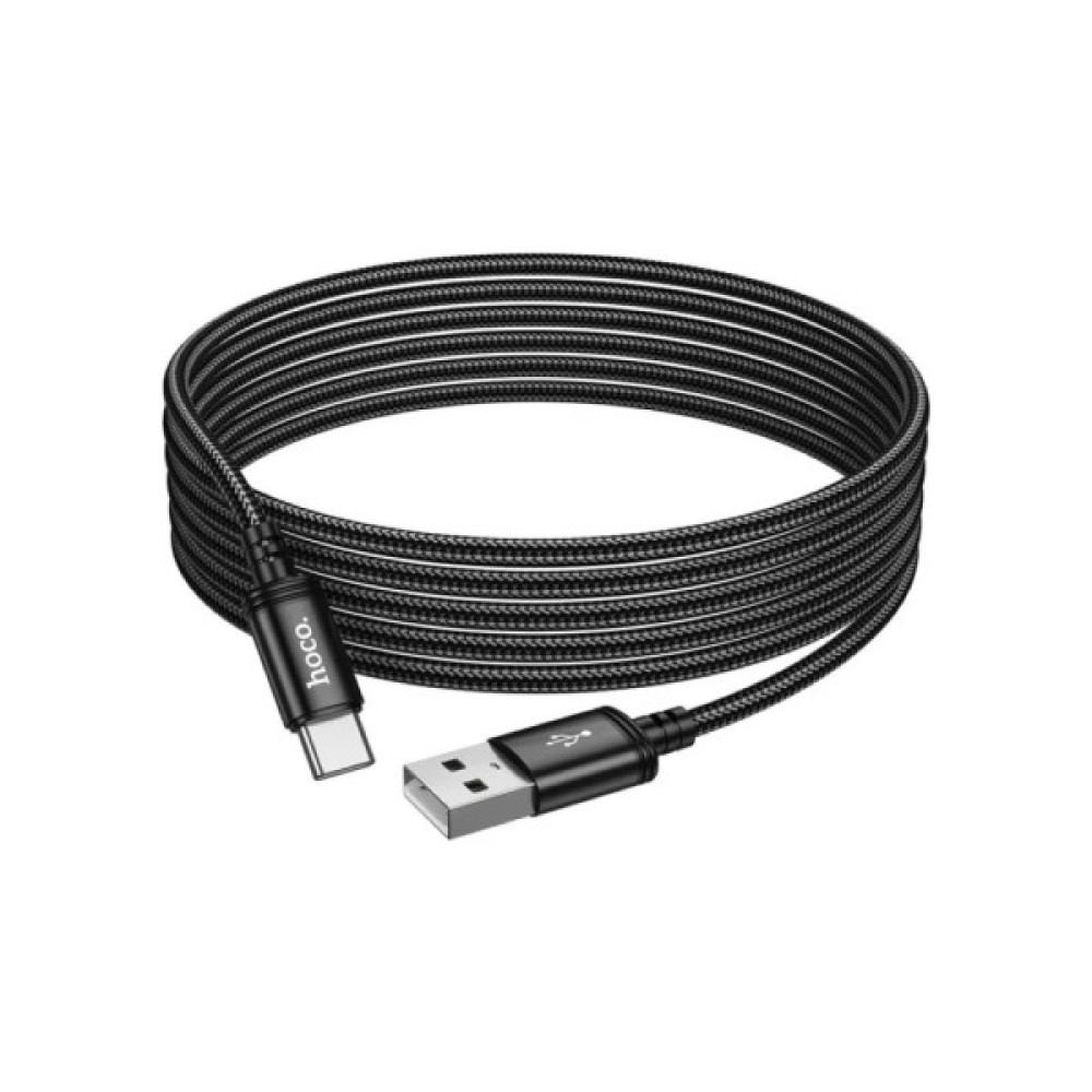 Дата кабель USB 2.0 AM to USB-C 3.0m X91 Radiance black HOCO (6931474788726)