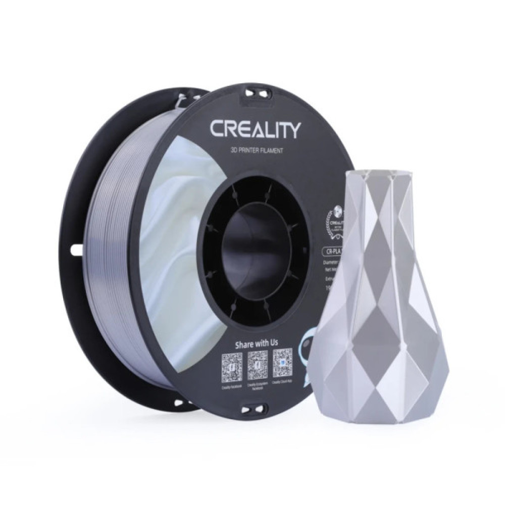 Пластик для 3D-принтера Creality PLA silky shine 1кг, 1.75мм, silver (3301120007)