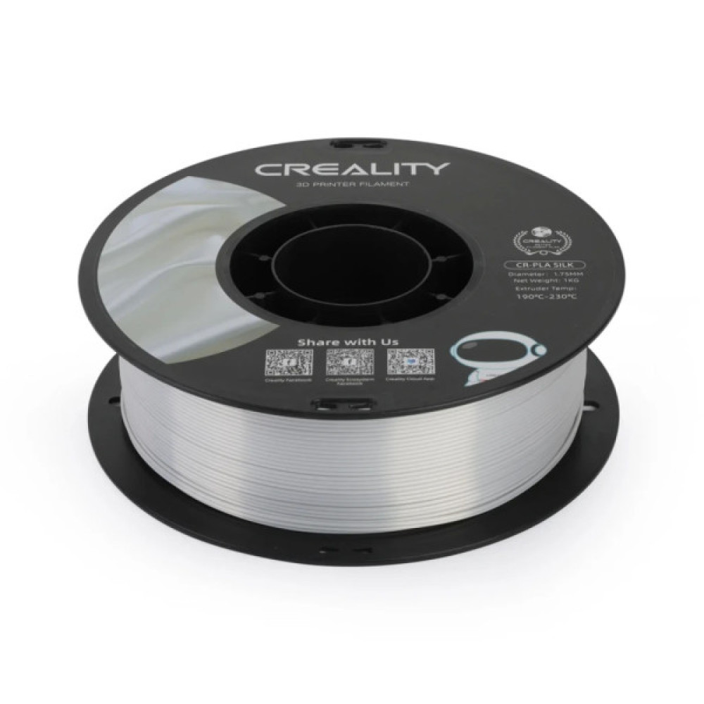 Пластик для 3D-принтера Creality PLA silky shine 1кг, 1.75мм, silver (3301120007)