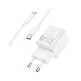 Зарядний пристрій HOCO C147A Charm 1xUSB-C PD20W + 1xUSB QC3.0 + cable USB-C to USB-C White (6942007630290) Зарядний пристрій HOCO C147A Charm 1xUSB-C PD20W + 1xUSB QC3.0 + cable USB-C to USB-C White (6942007630290)