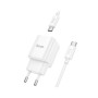 Зарядний пристрій HOCO C147A Charm 1xUSB-C PD20W + 1xUSB QC3.0 + cable USB-C to USB-C White (6942007630290) Зарядний пристрій HOCO C147A Charm 1xUSB-C PD20W + 1xUSB QC3.0 + cable USB-C to USB-C White (6942007630290)