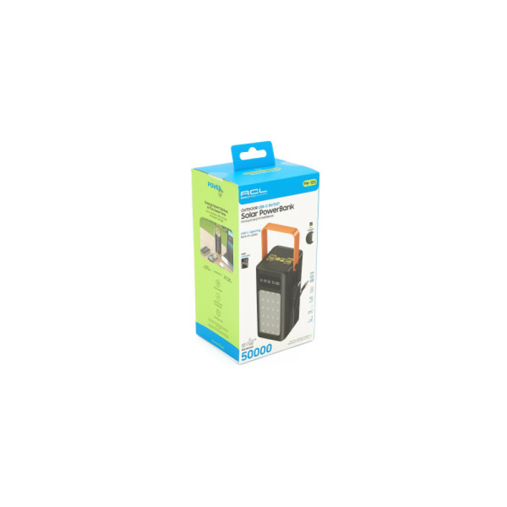 Батарея універсальна ACL 50000mAh, 22.5W, Flashlight (PW-125)