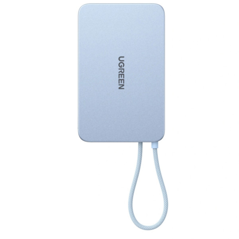 Батарея універсальна Ugreen 10000mAh 30W 1xUSB-C + 15W Magnetic Wireless + cable USB-C blue (65839B)