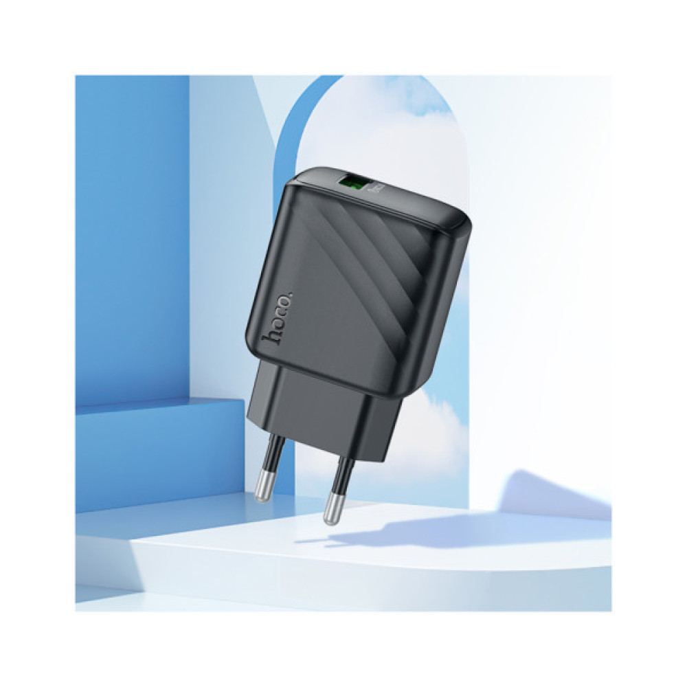 Зарядний пристрій HOCO CS21A USB 18W QC3.0 black (6942007609883)