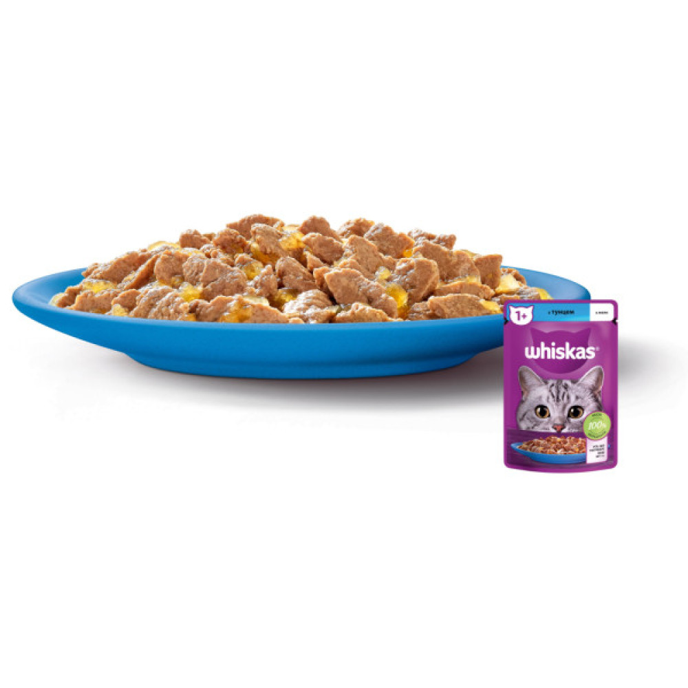 Вологий корм для кішок Whiskas Тунець в желе 85 г (5900951302381)