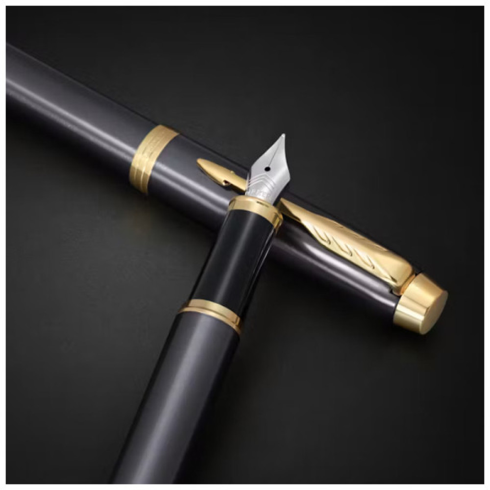 Ручка пір'яна Parker IM 17 Grey Lacquer GT  FP F (21 111)