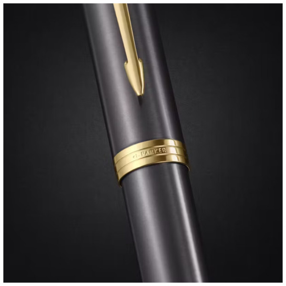 Ручка пір'яна Parker IM 17 Grey Lacquer GT  FP F (21 111)
