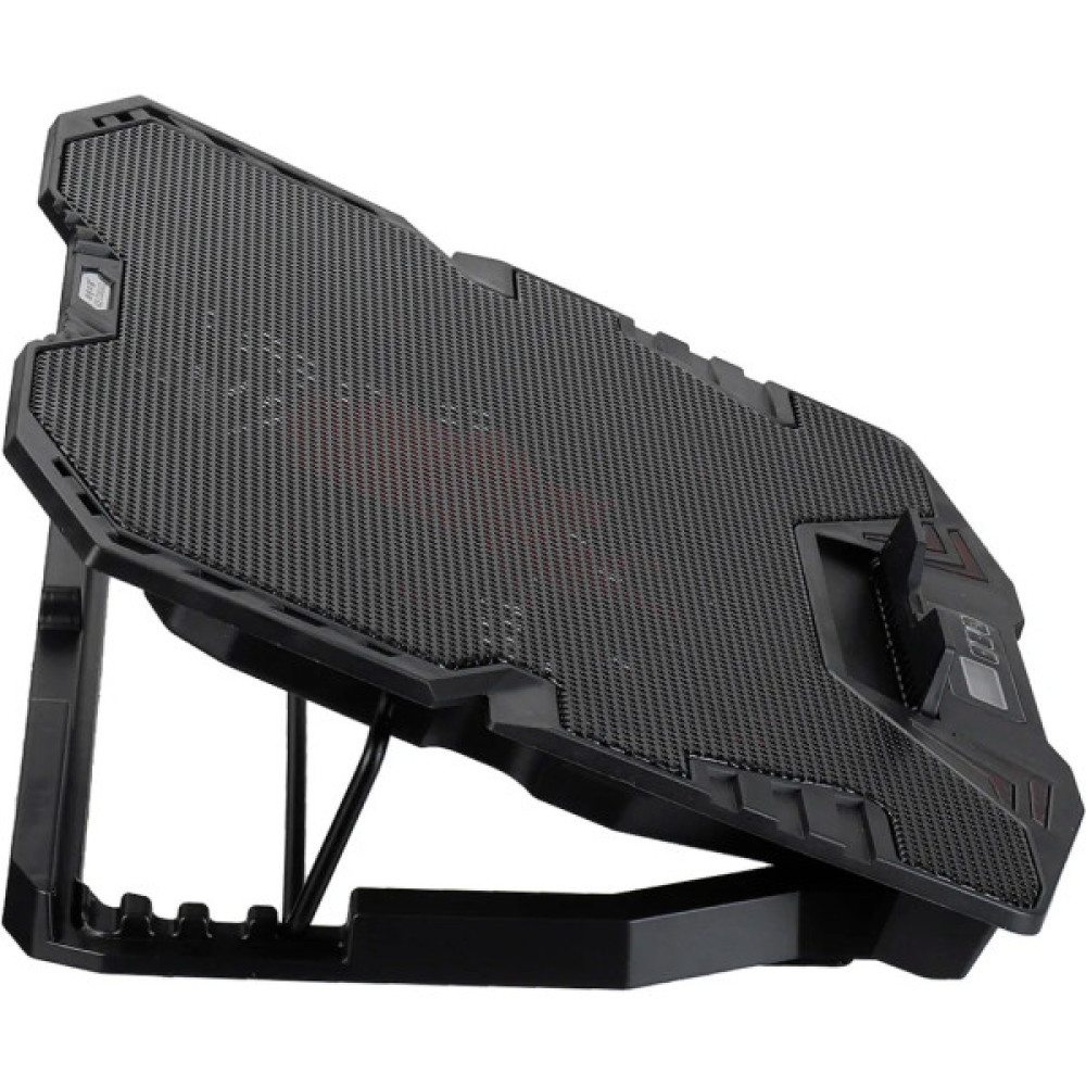 Підставка до ноутбука IceCoorel 10-15", 1*125mm 1400 RPM + 4*70mm 2500 RPM, 2*USB, 365x297x30mm, Blue (K5Bl)