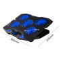 Підставка до ноутбука IceCoorel 10-15", 1*125mm 1400 RPM + 4*70mm 2500 RPM, 2*USB, 365x297x30mm, Blue (K5Bl)