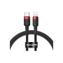 Дата кабель USB-C to Lightning 1.0m Cafule PD 20W red+black Baseus (CATLKLF-91) Дата кабель USB-C to Lightning 1.0m Cafule PD 20W red+black Baseus (CATLKLF-91)