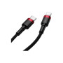 Дата кабель USB-C to Lightning 1.0m Cafule PD 20W red+black Baseus (CATLKLF-91) Дата кабель USB-C to Lightning 1.0m Cafule PD 20W red+black Baseus (CATLKLF-91)