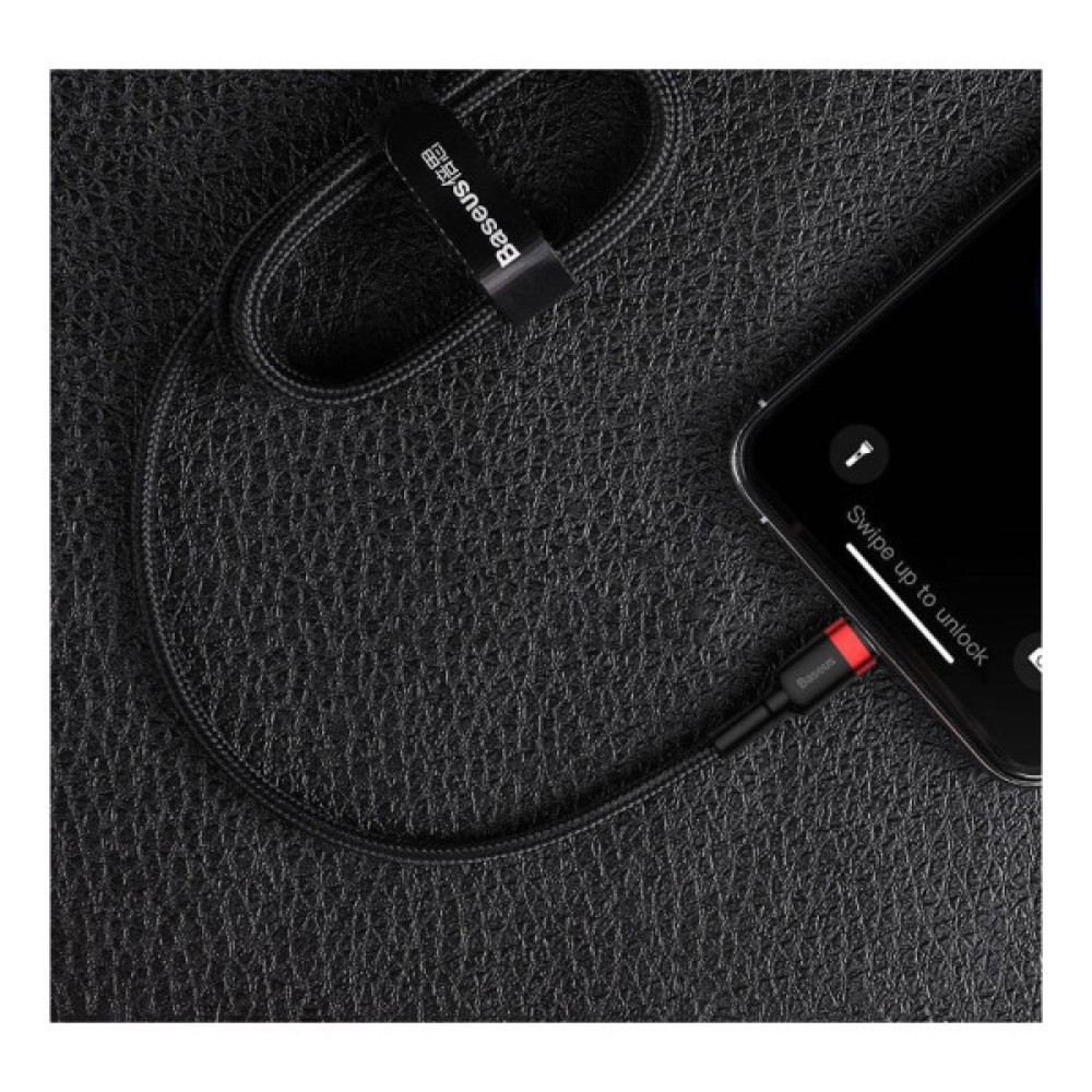 Дата кабель USB-C to Lightning 1.0m Cafule PD 20W red+black Baseus (CATLKLF-91)