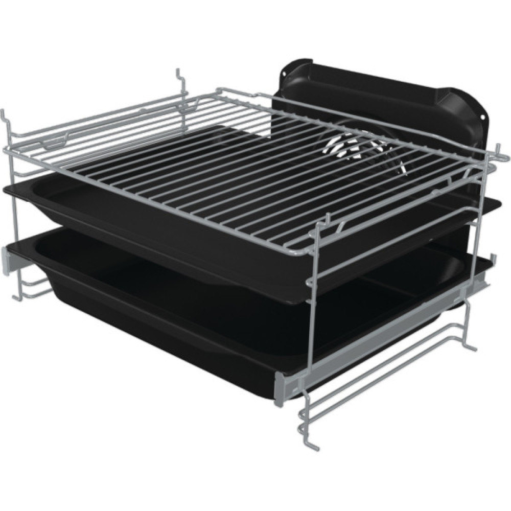 Плита Gorenje електрична склокерамічна, 70л, 50x60см, дисплей, програматор, сірий