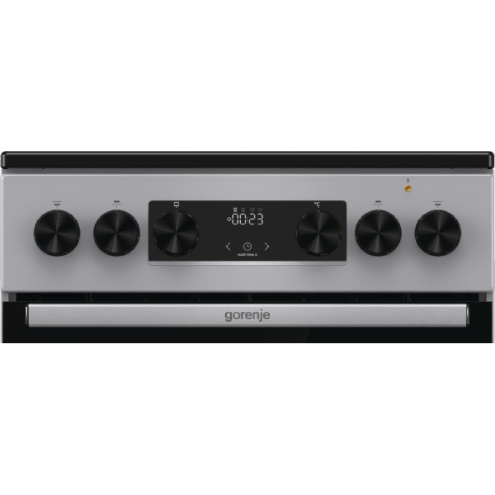 Плита Gorenje електрична склокерамічна, 70л, 50x60см, дисплей, програматор, сірий