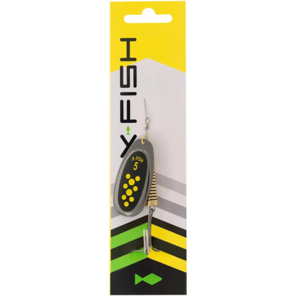 Блешня X-Fish Dark Side 14g 5 Nikel black lime (1917.07.26)