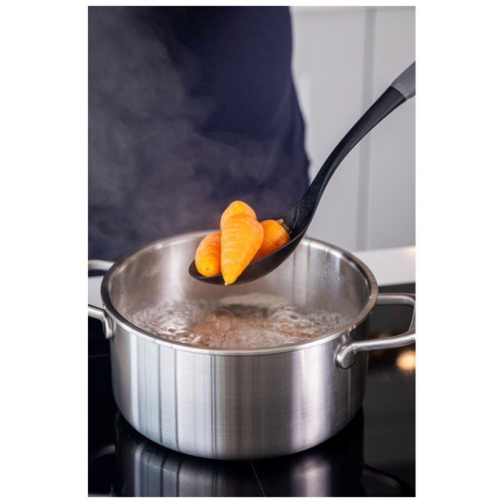 Ложка кухарська KitchenAid Coreline для сервіровки з прорізами, 33,8 см, сіра (KAS004OHCGG)