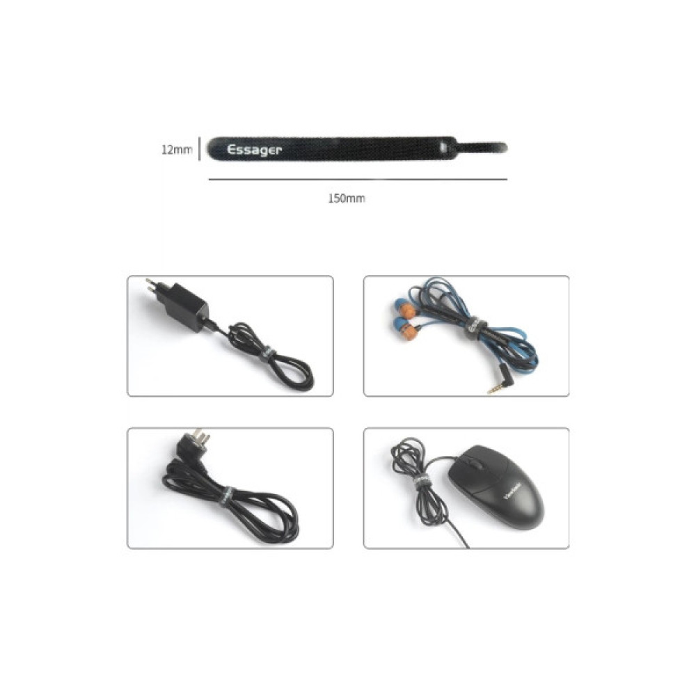 Набір для кріплення Earphone Charger Cord Management Holder Clip 10 pcs/strip Essager (EXD-KBB01)